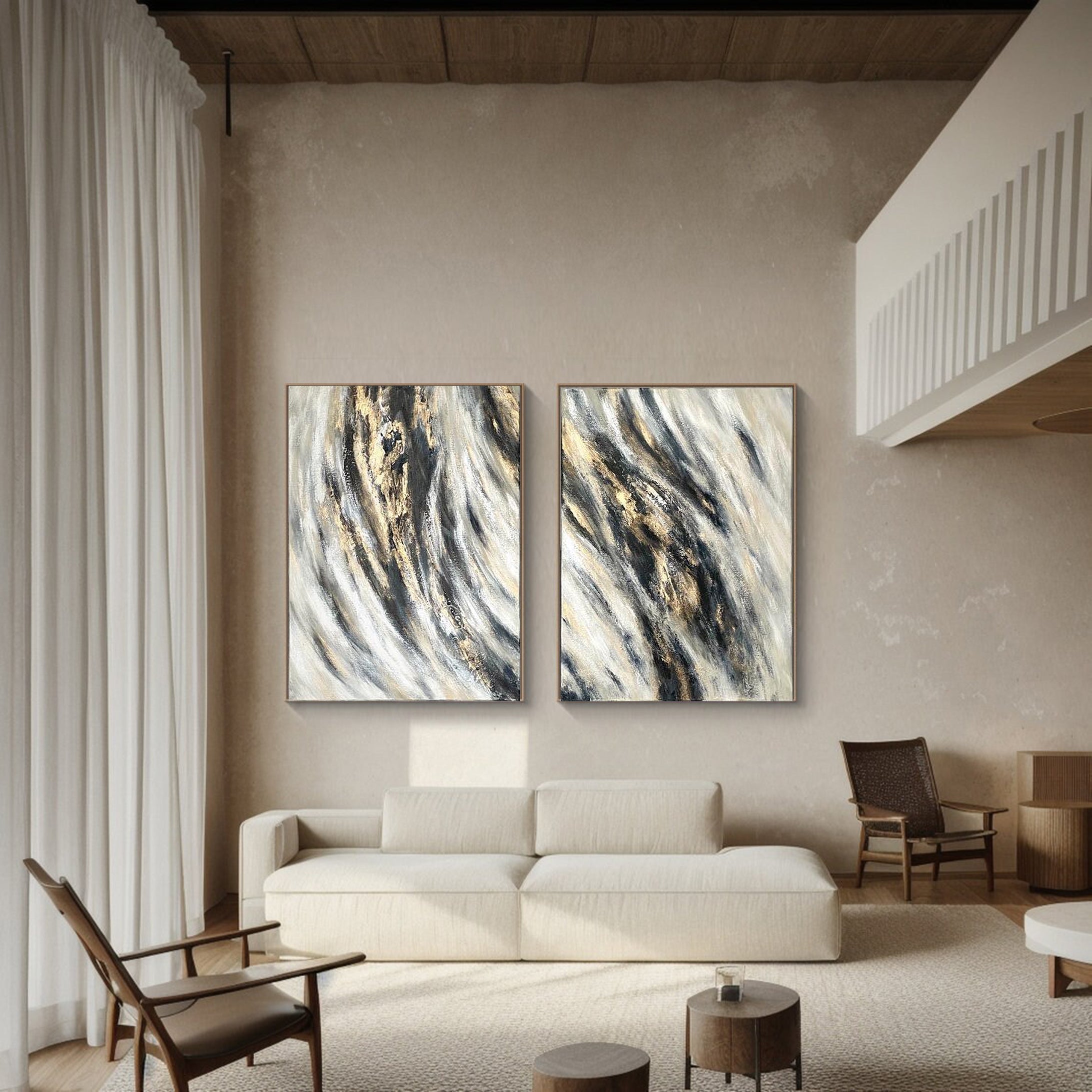 Abstract Painting Set Of 2 #APS 002